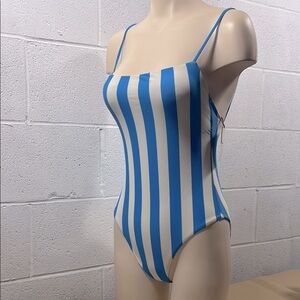 NWT Blue and White Striped Swimsuit by shade & shore